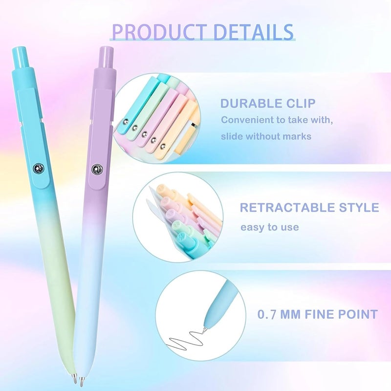 Donyang Gel Pens, 10PCS 0.7mm Gel Pens Black Ink Fine Point Smooth Writing Pens, High-End Series Ballpoint for Office Supplies, Stocking Stufferss, Christmas Gifts for Men Women - Image 4